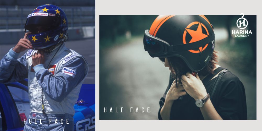 Gambar Helm Full Face dan Half Face