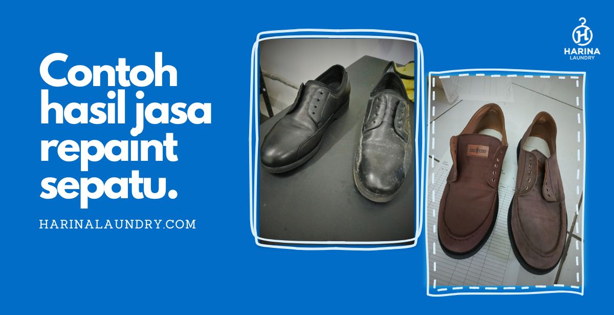 Contoh Hasil Jasa Repaint Sepatu Kulit Pria